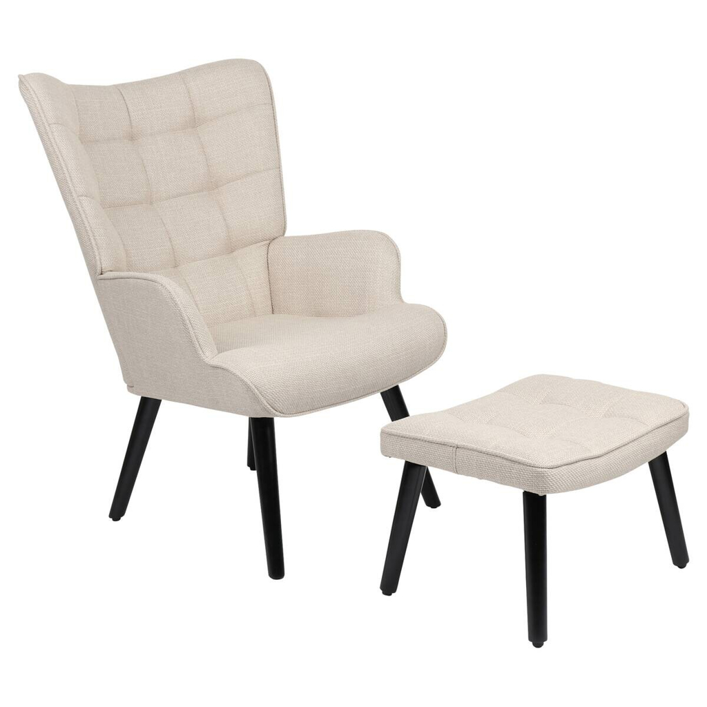 Sessel Paros beige Webstoff B/H/T: ca. 68x97x75 cm