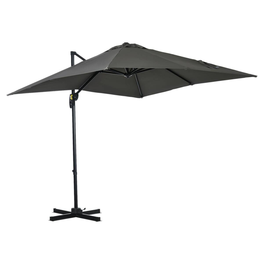 Outsunny Sonnenschirm grau Polypropylen B/H/L: ca. 245x245x245 cm