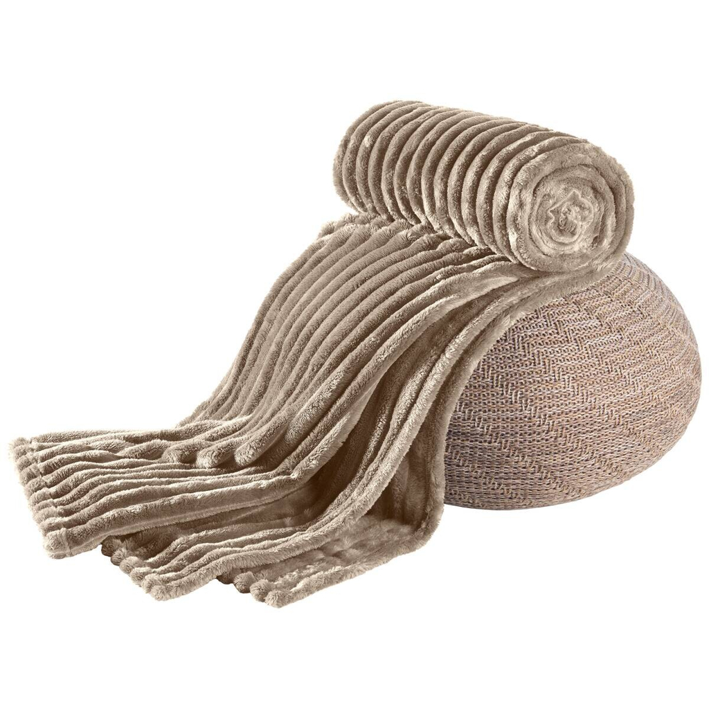 Flanelldecke Cashmere touch taupe Polyester B/L: ca. 150x200 cm