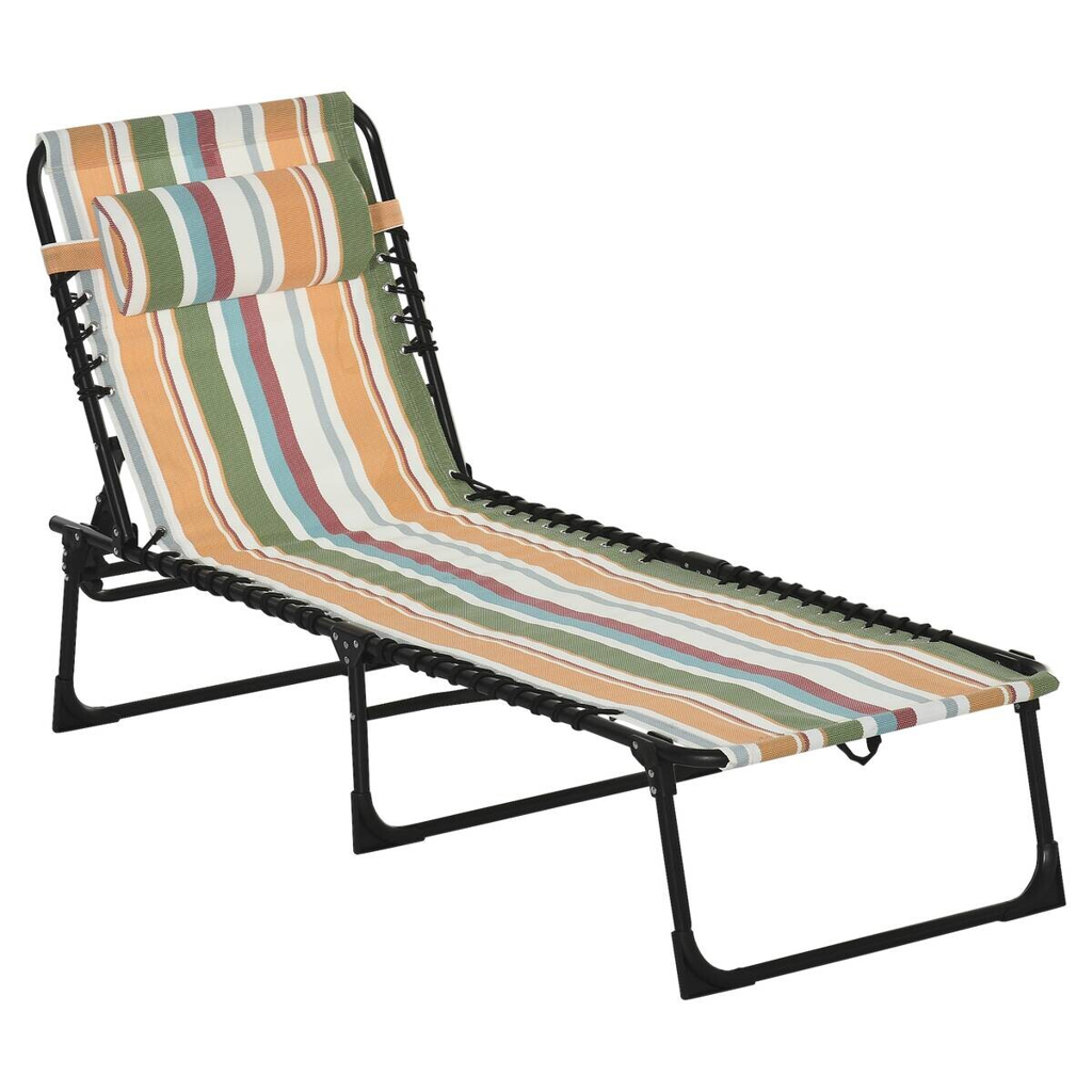 Outsunny Sonnenliege mehrfarbig Stahl B/H/L: ca. 58x30x189 cm
