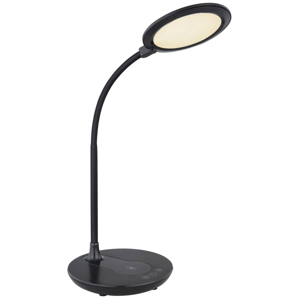 GLOBO Tischleuchte REGINA 58403 schwarz Kunststoff B/H/L: ca. 17x54x33 cm