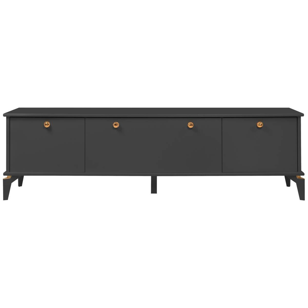 TV-Lowboard Izmir anthrazit Kupfer B/H/T: ca. 180x52x36 cm