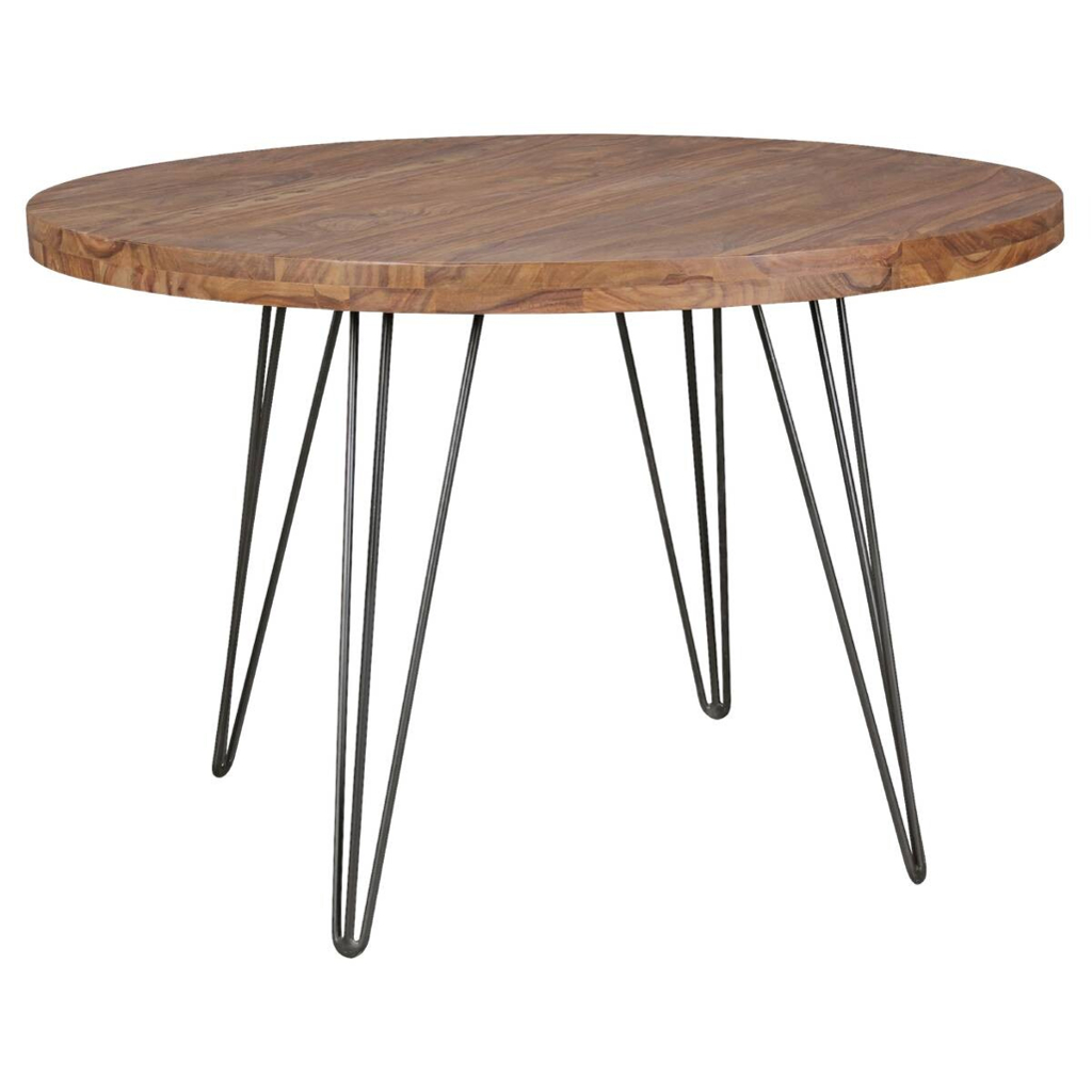 Esstisch natur schwarz matt H/D: ca. 78x120 cm