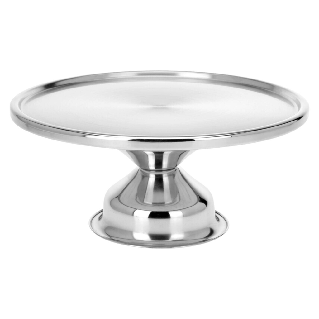 Kuchenplatte silber Edelstahl H/D: ca. 8x34 cm