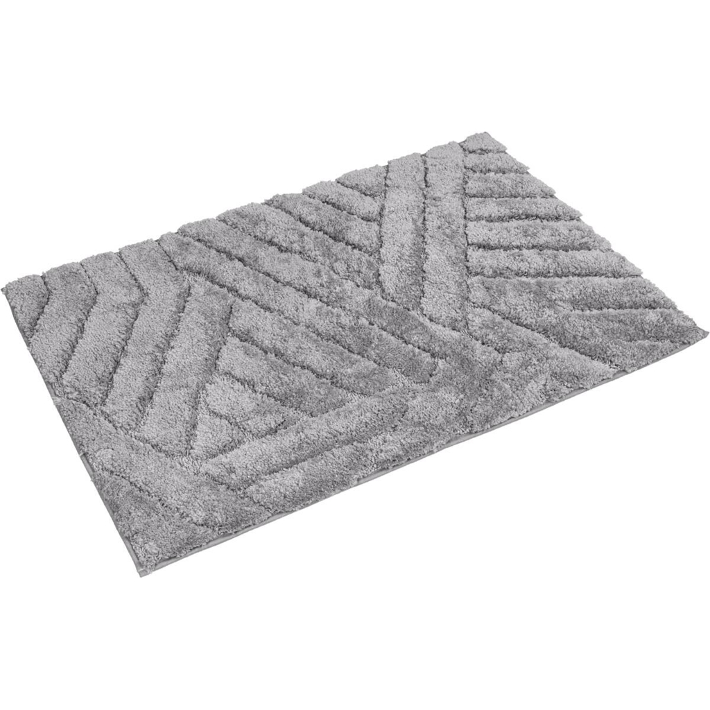 Tuffi Badematte silber Polyester B/L: ca. 60x90 cm