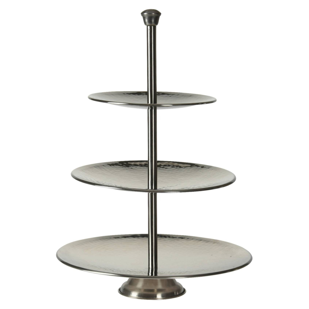 Excellent Houseware Etagere silber Metall H/D: ca. 37x25 cm