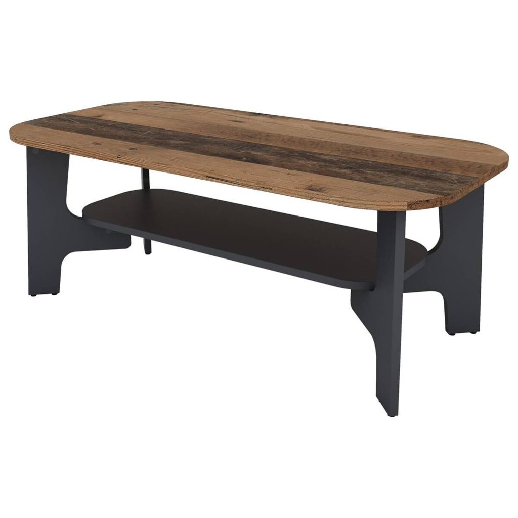 Couchtisch JONNY Eiche Old Wood Nachbildung anthrazit anthrazit B/H/T: ca. 110x42,5x55 cm
