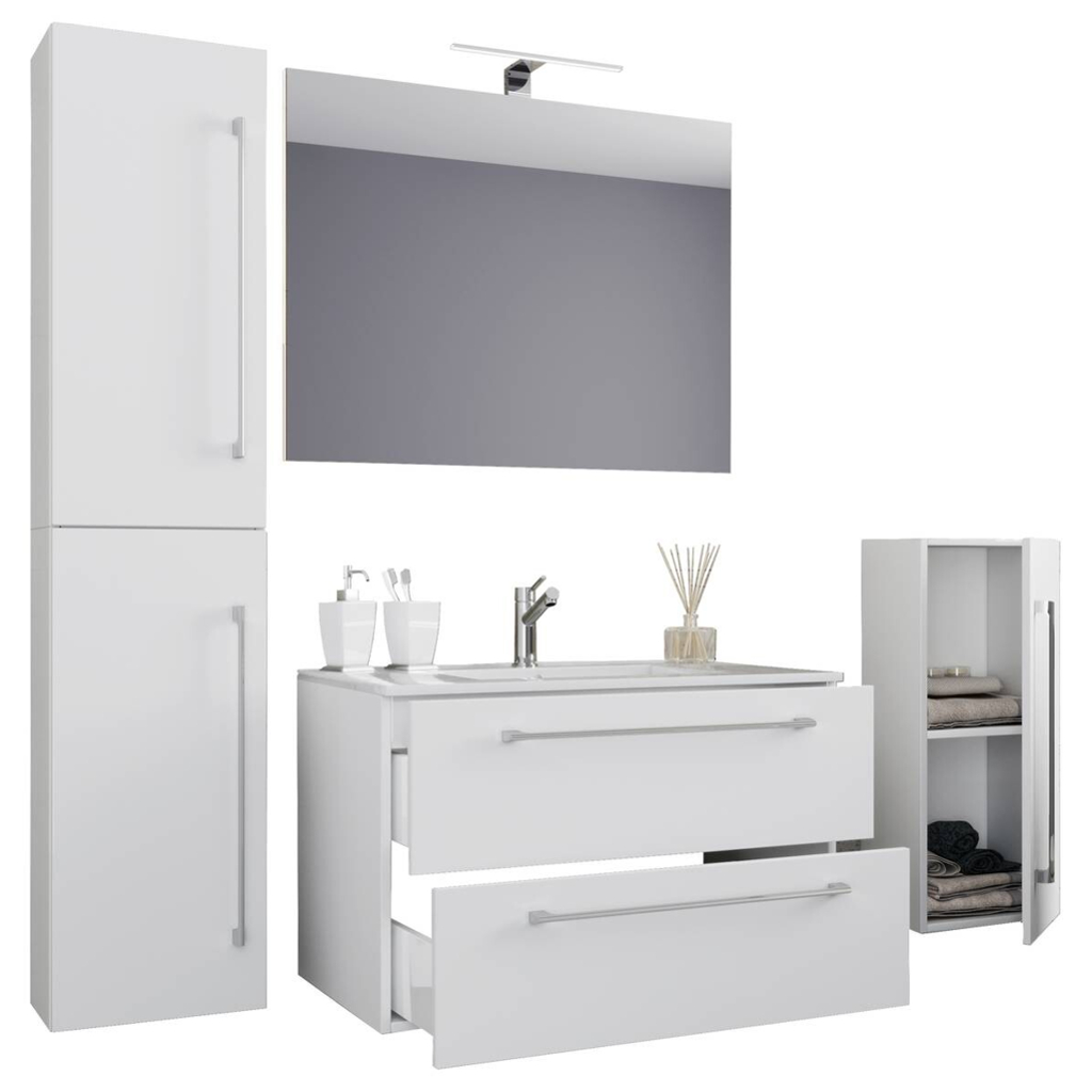 Waschplatz 5tlg-Badinos weiß B/H/T: ca. 60x50x46 cm