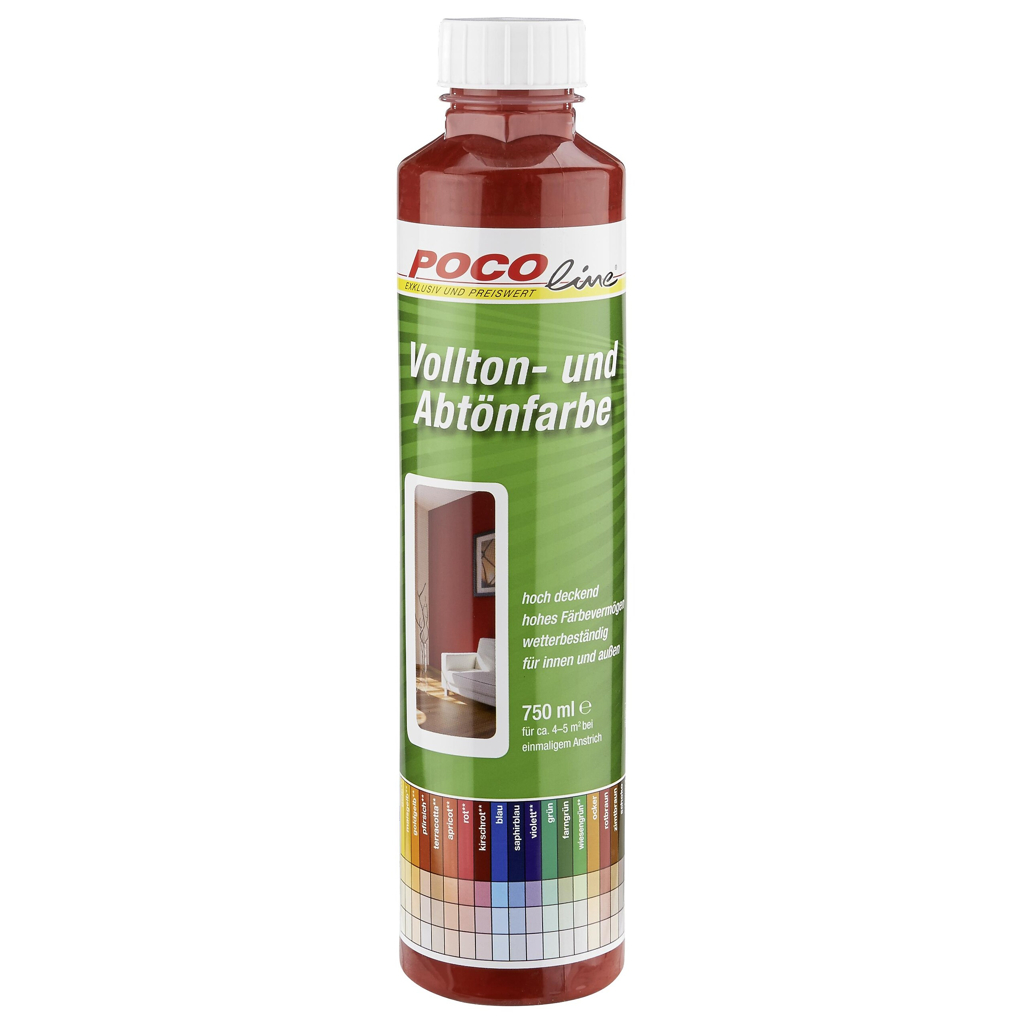 POCOline Vollton- und Abtönfarbe rotbraun ca. 0,75 l