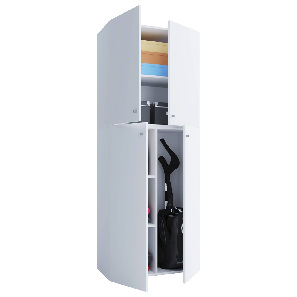 Putzschrank Lona XXL Putzschrank weiß B/H/T: ca. 70x182x39 cm