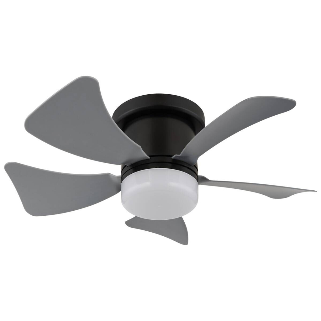 GLOBO Deckenventilator Opal grau mattschwarz H/D: ca. 13x40,6 cm max. 10 W
