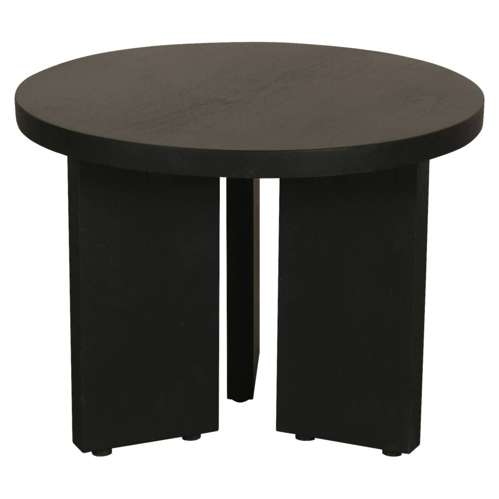 Beistelltisch ROUND schwarz lackiert Akazie H/D: ca. 30x40 cm