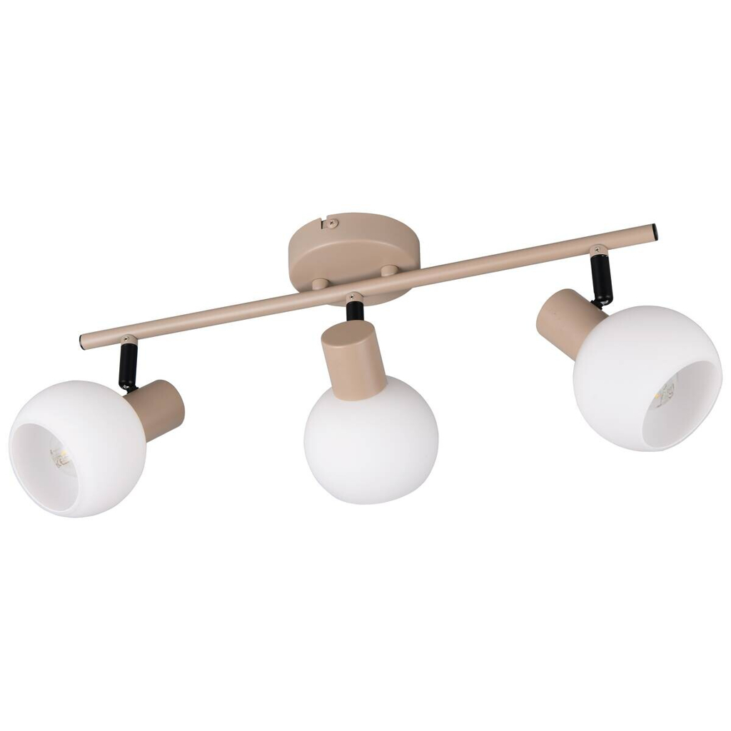 Reality Spot 3-flg. Boba beige Metall B/H/L: ca. 45x18,5x10 cm E14 3 Brennstellen