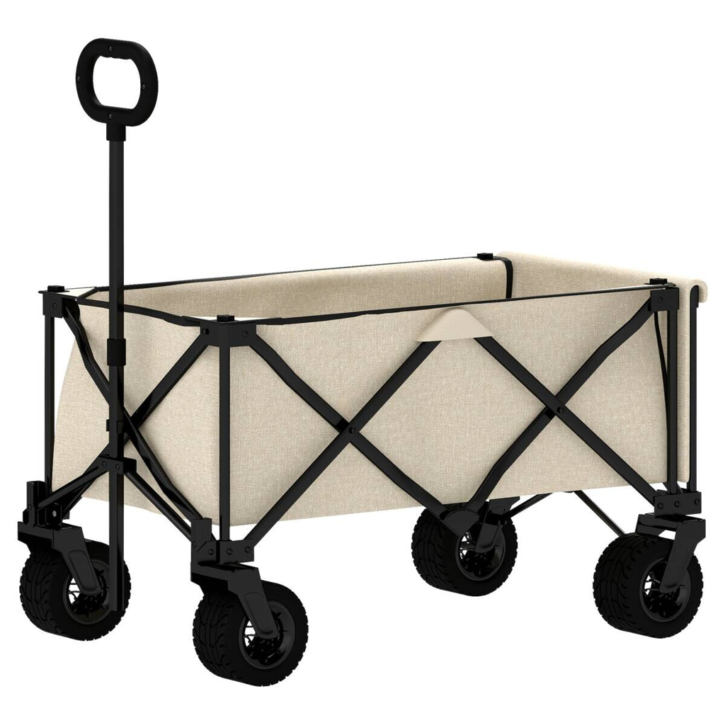 Outsunny Gartenwagen beige Polyester B/H/L: ca. 48x92x90 cm