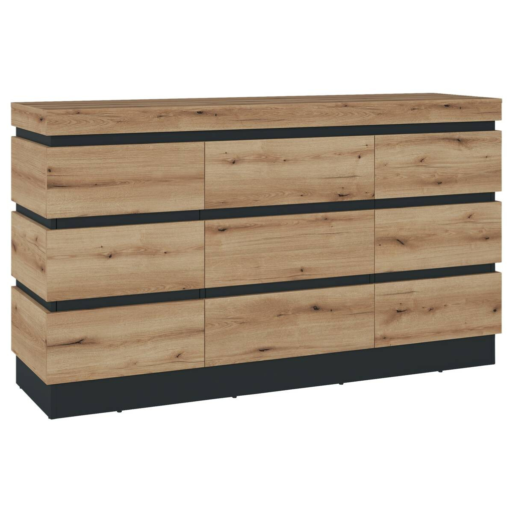 Sideboard Corte Eiche Evoke Coast Nachbildung anthrazit B/H/T: ca. 161x92,5x45 cm