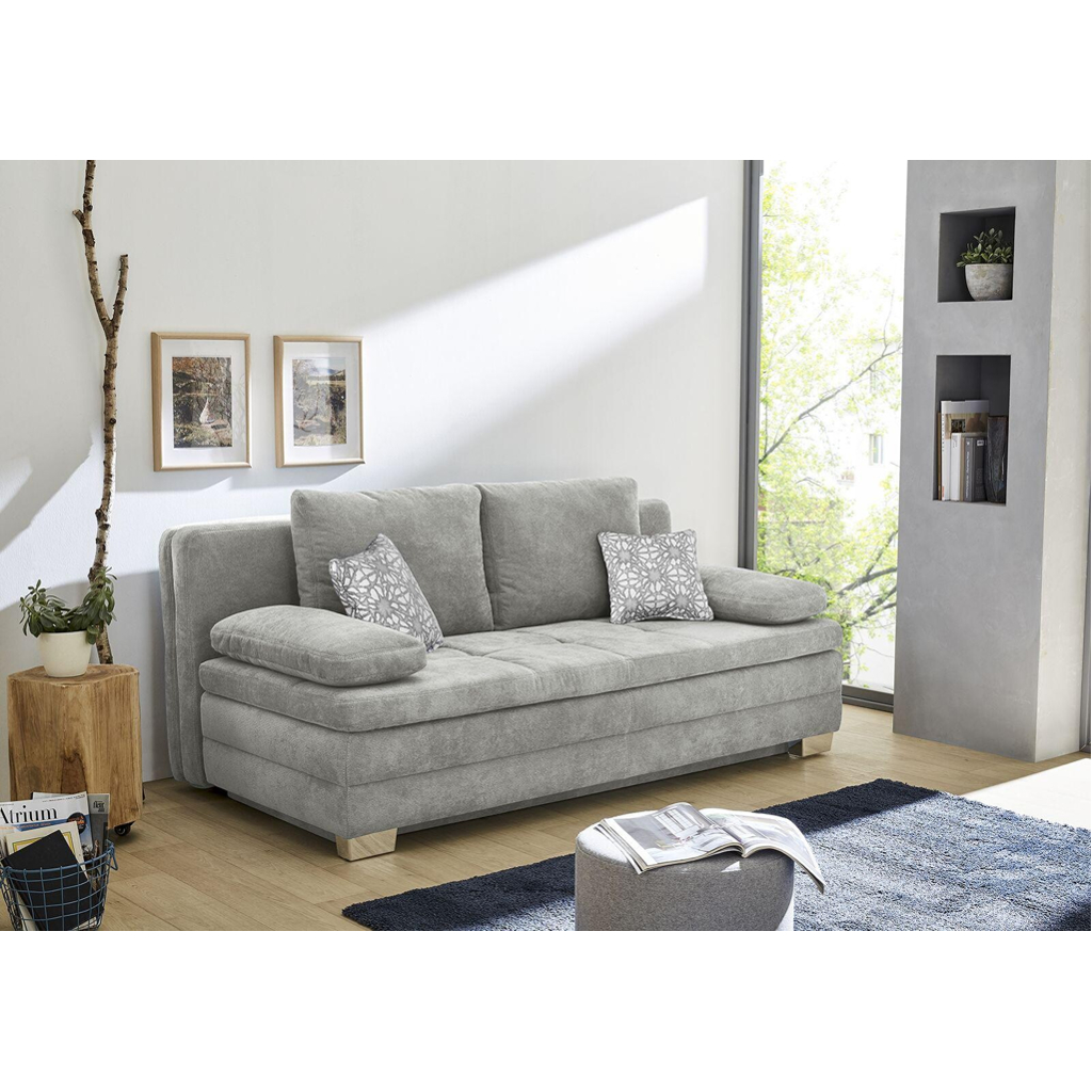 Dauerschlafsofa  grau Polyester B/H/T: ca. 203x85x106 cm