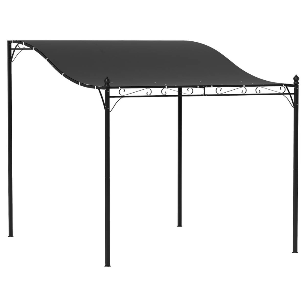 Outsunny Anbaupavillon dunkelgrau Metall B/H/L: ca. 298x250x248 cm