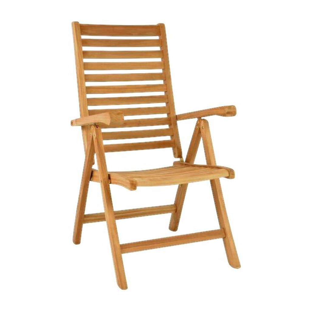 Gartenstuhl braun Teakholz B/H/T: ca. 61x111x65 cm
