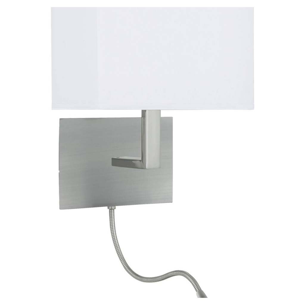 Searchlight Wandleuchte Hotel silber Stahl B/H/T: ca. 20x26x26 cm E27 1 Brennstellen