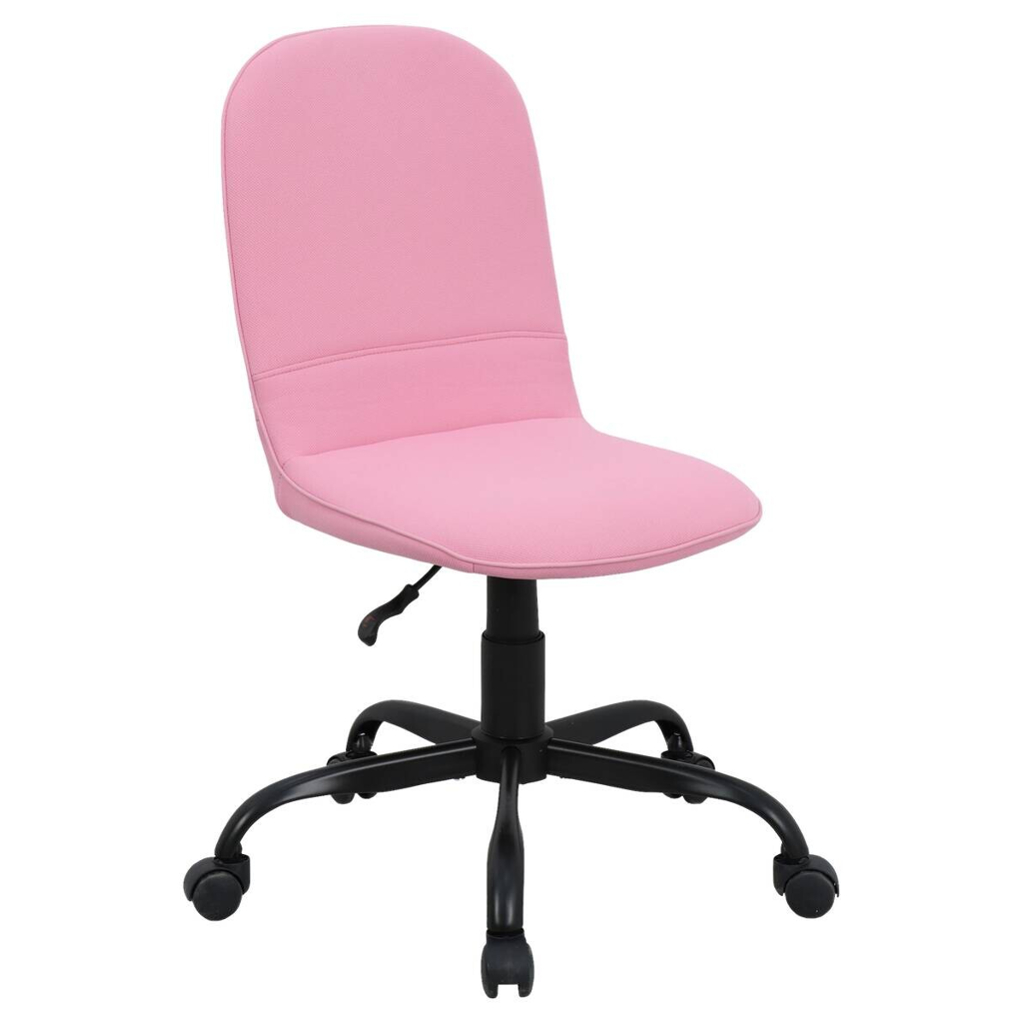 Drehstuhl TROLLY schwarz pink Metall Stoff