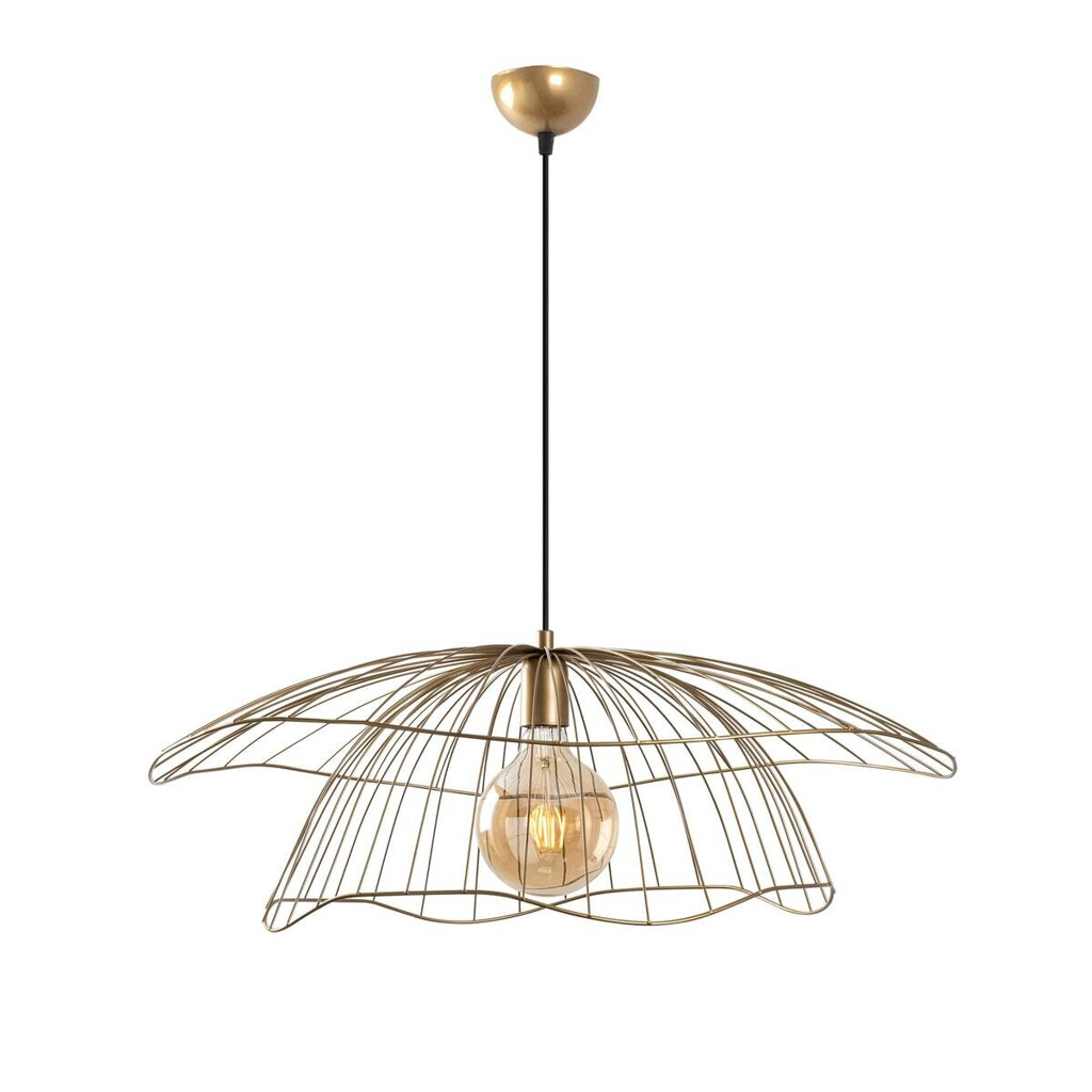 Opviq Pendelleuchte Mantar gold B/H/T/L/D: ca. 70x124x70x70x70 cm E27 1 Brennstellen