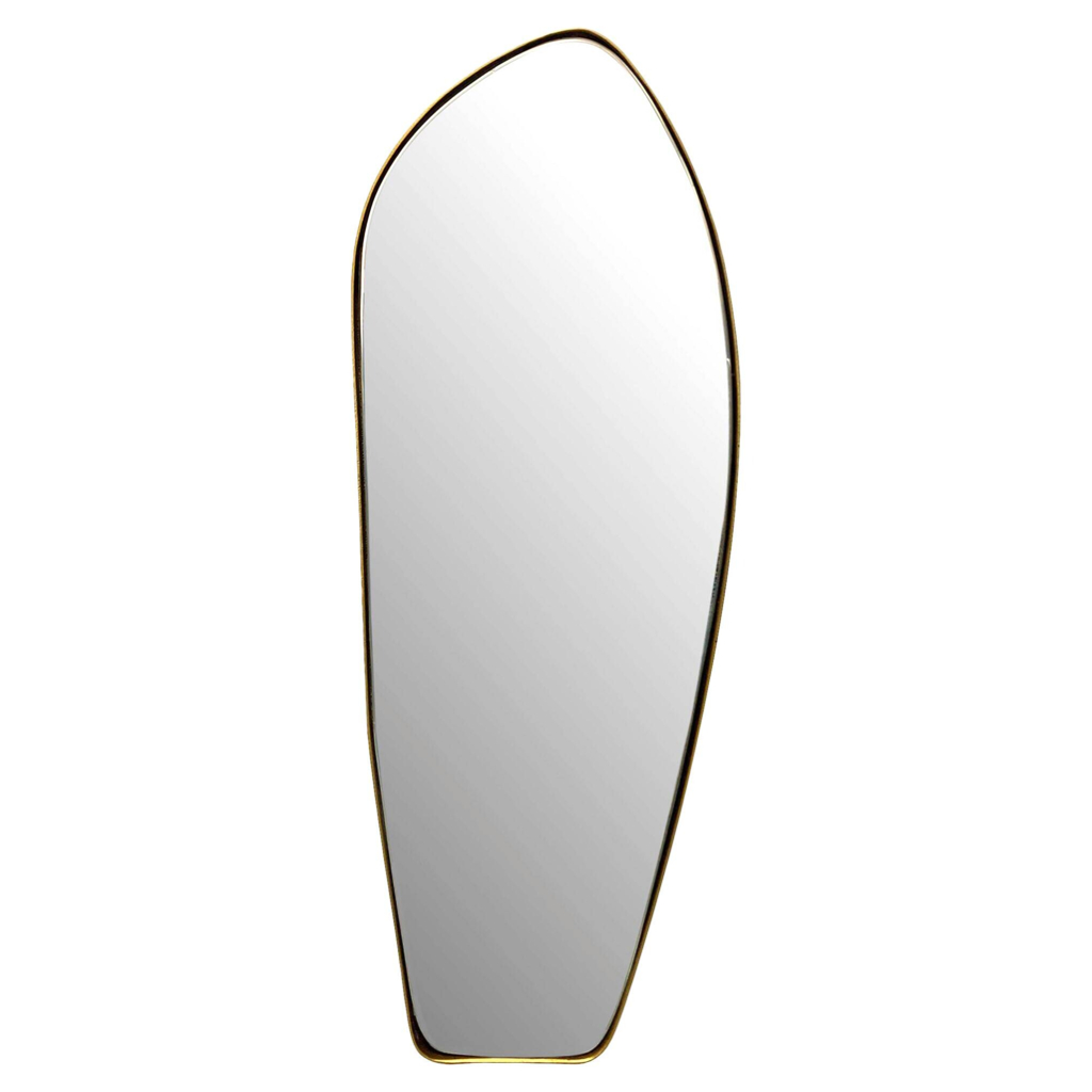 Wohnling Wandspiegel gold Metall B/H/T: ca. 33x90x2,5 cm
