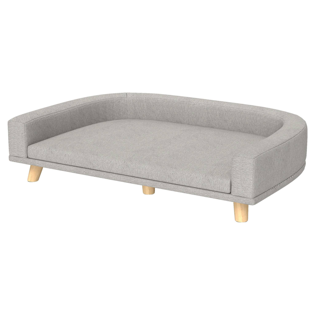 PawHut Hundebett grau Polyester B/H/L: ca. 67x25x98 cm