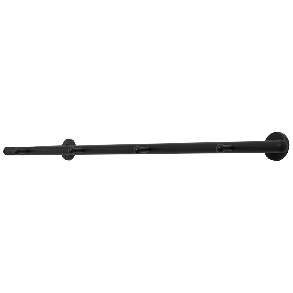Garderobenleiste Derby schwarz Metall B/H/T: ca. 80x2x9 cm