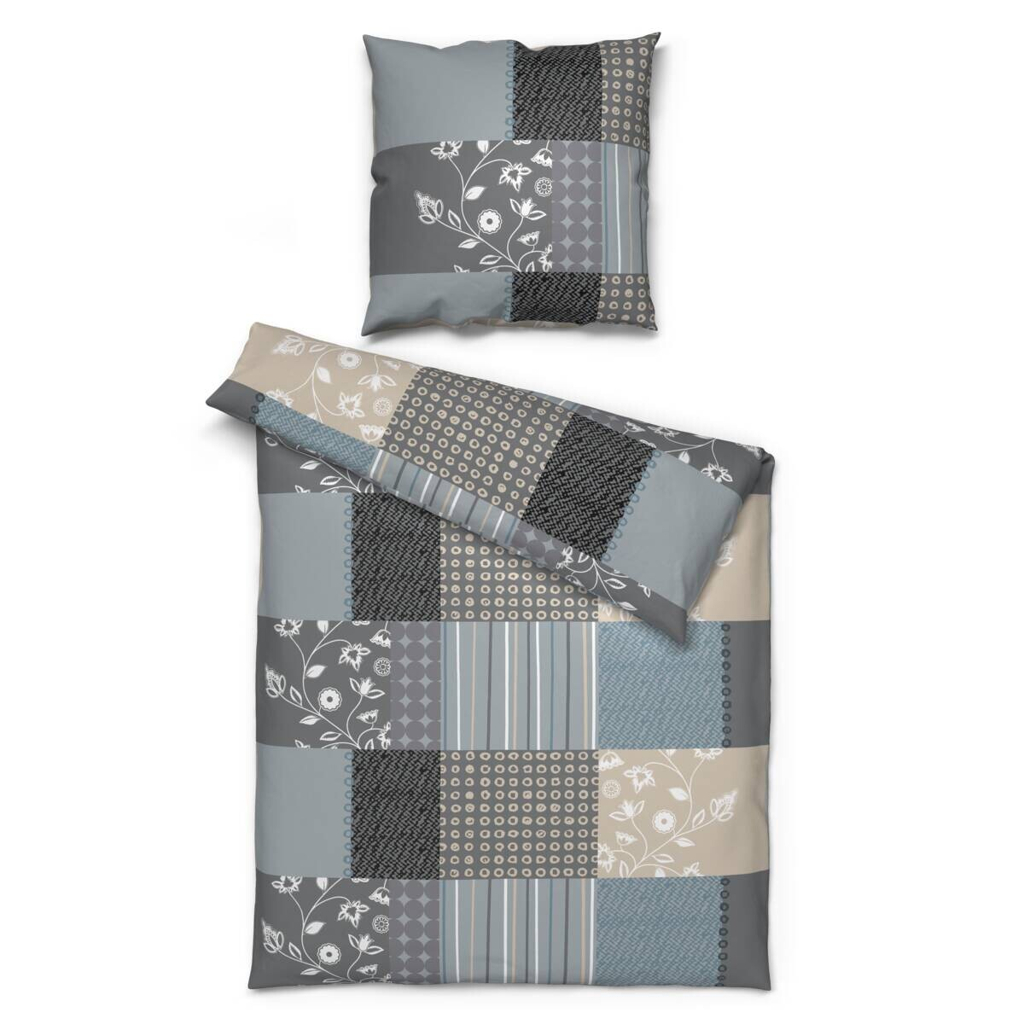 Baumwoll Bettwäsche Cotton touch blau Baumwolle B/L: ca. 135x200 cm