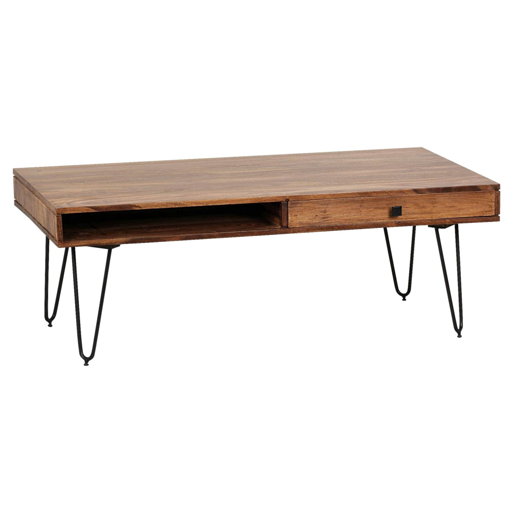 Couchtisch natur schwarz B/H/T: ca. 110x40x60 cm