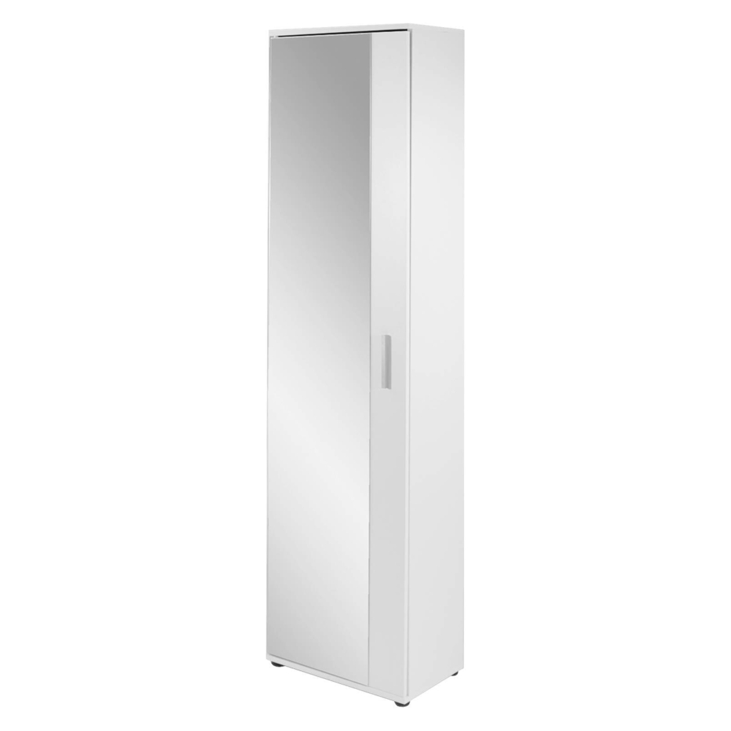 Hochschrank JAKOB weiß silber B/H/T: ca. 49x196x30 cm