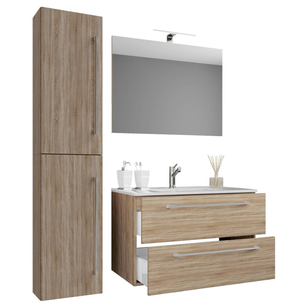 Waschplatz 4tlg-Badinos Eiche Sonoma Nachbildung B/H/T: ca. 61x51,6x46,4 cm