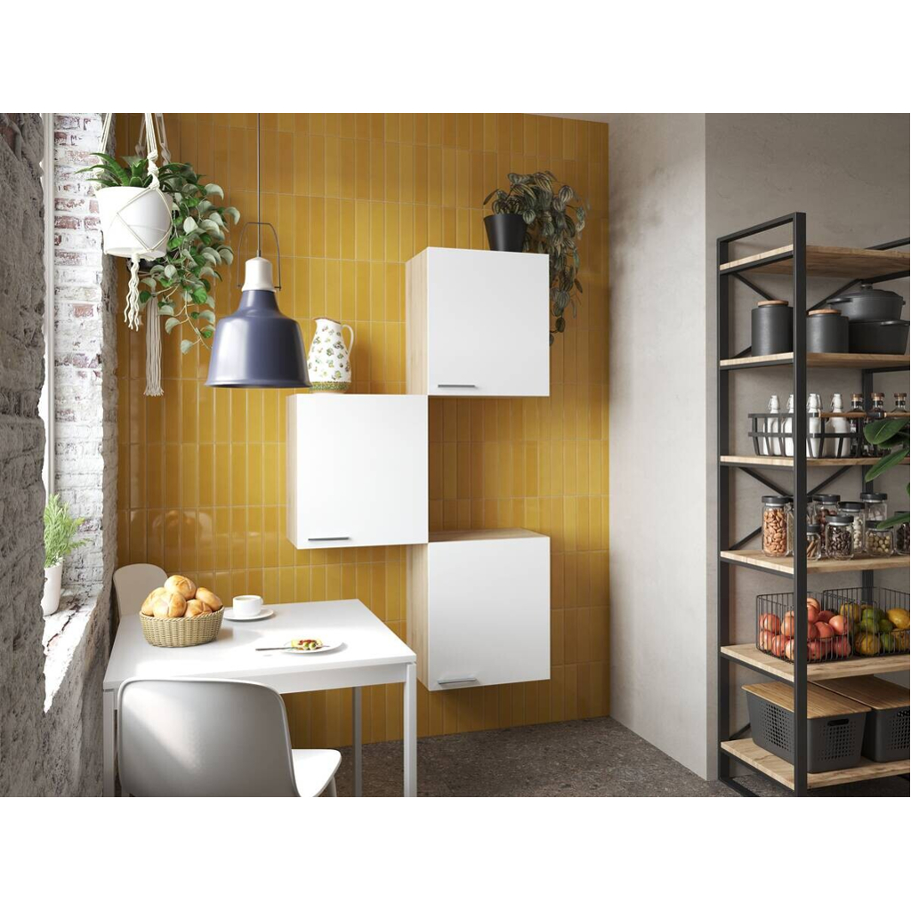 Anbauküchen-Set Merle weiß B/H/T: ca. 100x168x35 cm