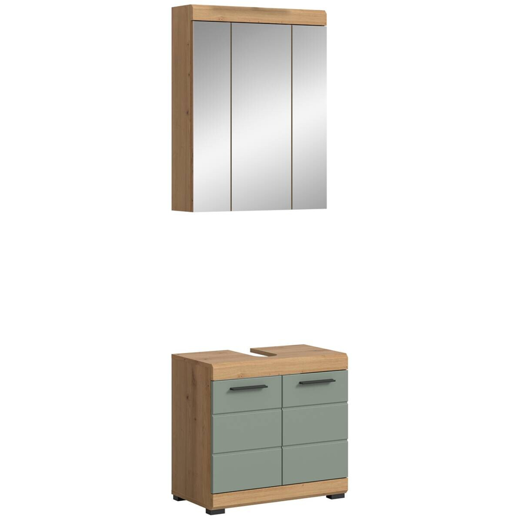 Badezimmer-Set Scout Eiche Artisan Nachbildung salbei Nachbildung B/H/T: ca. 60x191x34 cm