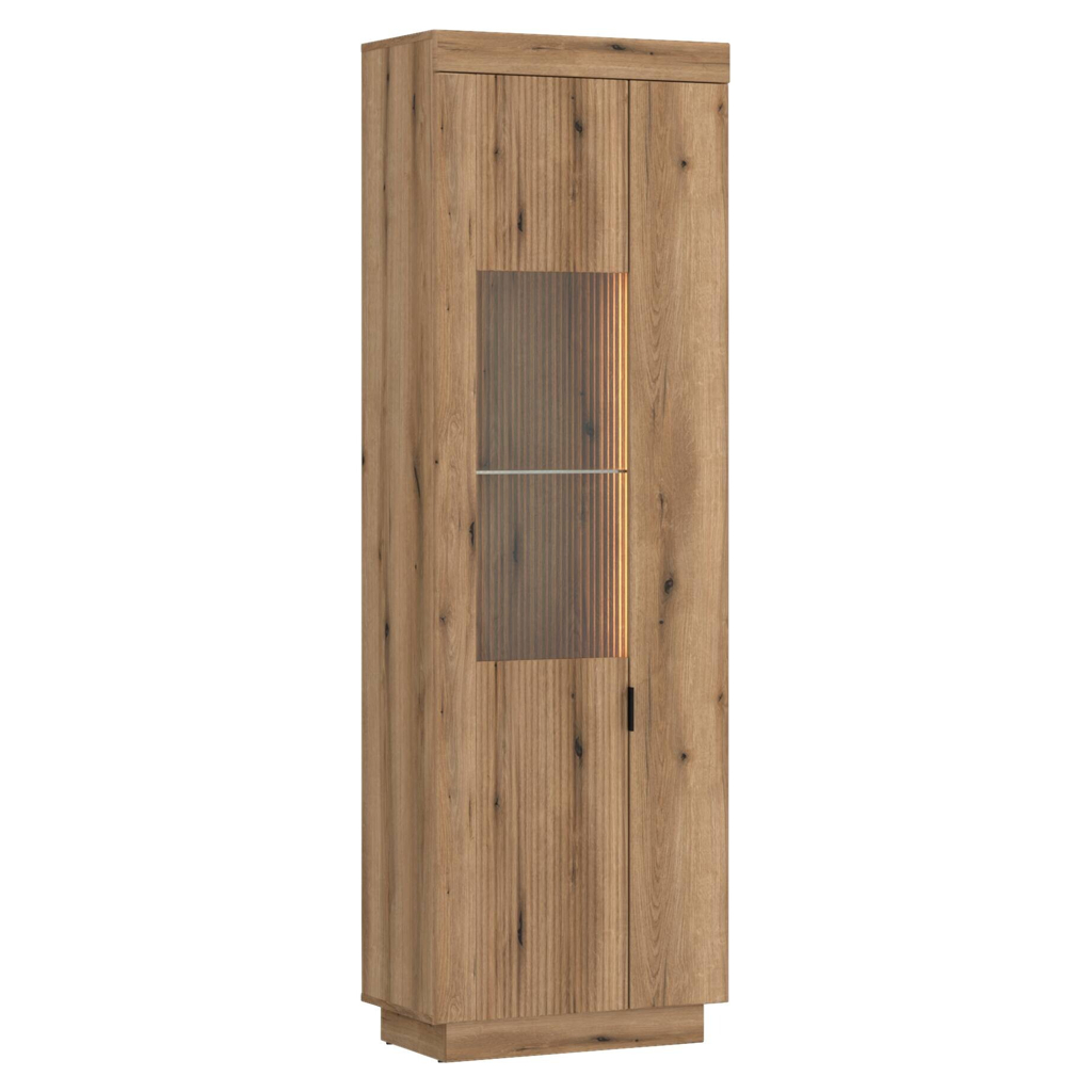 Vitrine Delamar Eiche Evoke Coast Nachbildung B/H/T: ca. 62x198x40 cm