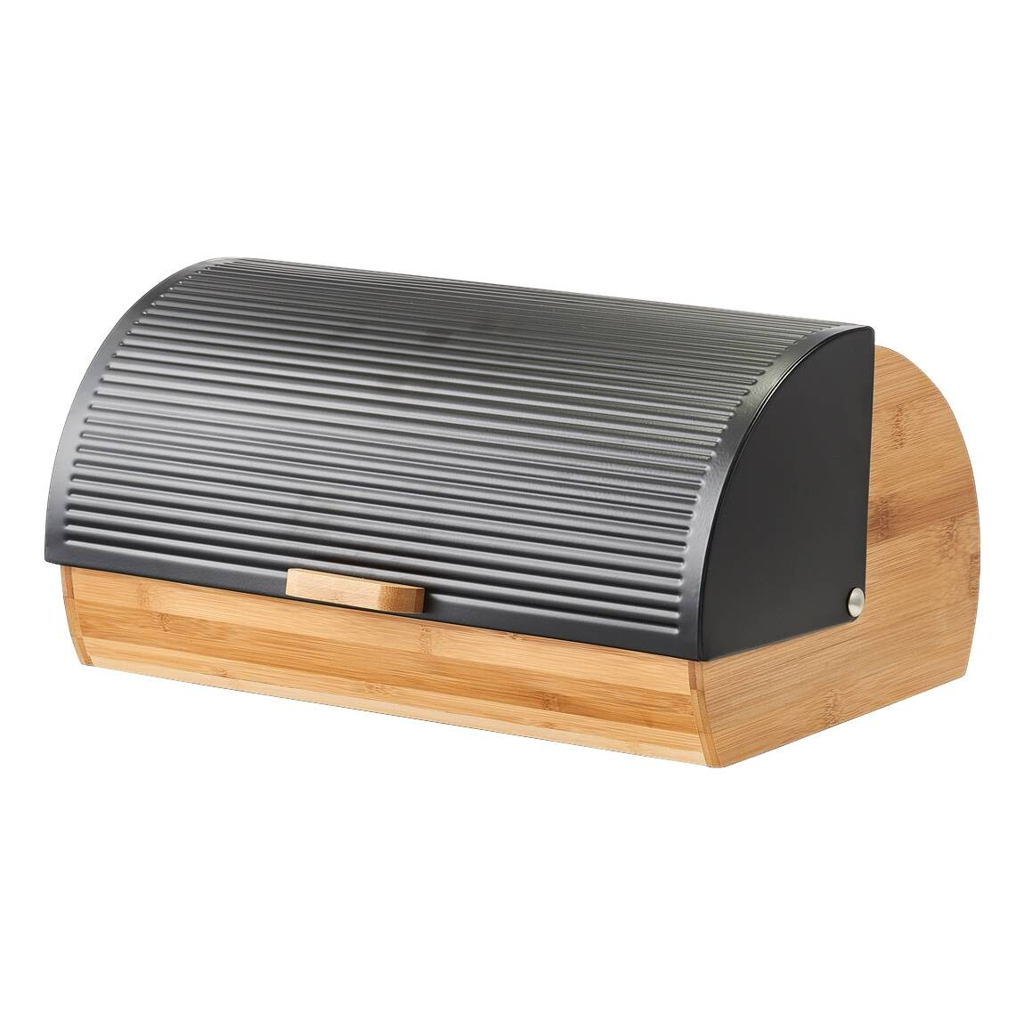 Zeller Brotkasten schwarz Bambus B/H/L: ca. 27x19x39 cm