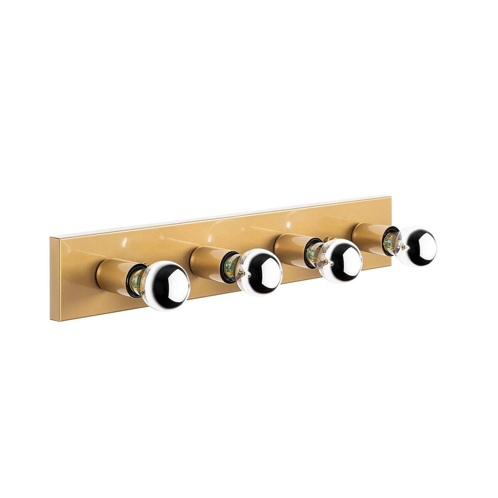 Opviq Wandleuchte gold Metall B/H/L: ca. 10x60x10 cm E27 4 Brennstellen