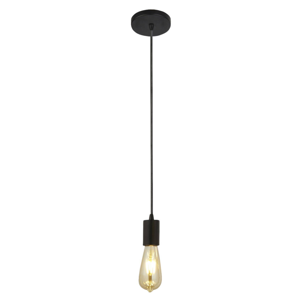 Searchlight Pendelleuchte Squiggle schwarz Stahl B/H/L/D: ca. 10x150x10x10 cm E27 1 Brennstellen