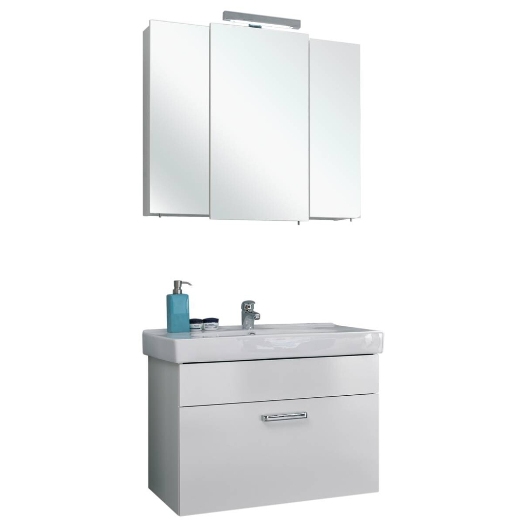 Badezimmer-Set Quickset 312 weiß glanz B/H/T: ca. 83x200x48 cm