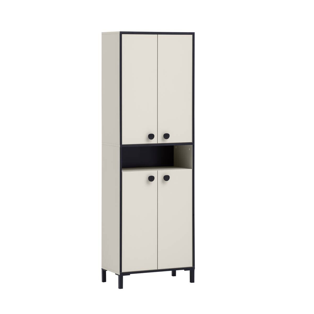 Schuhschrank Edda beige hell B/H/T: ca. 60,2x185x33,05 cm