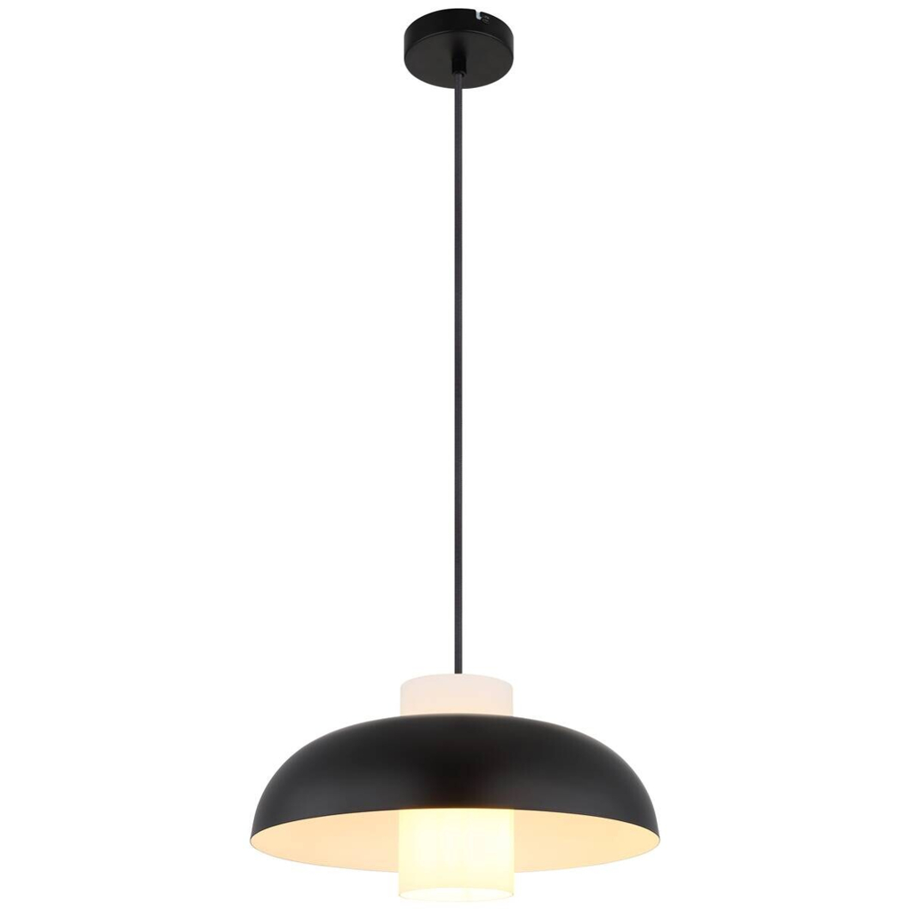 GLOBO Pendelleuchte Lowe schwarz Metall H/D: ca. 120x38 cm E27 1 Brennstellen
