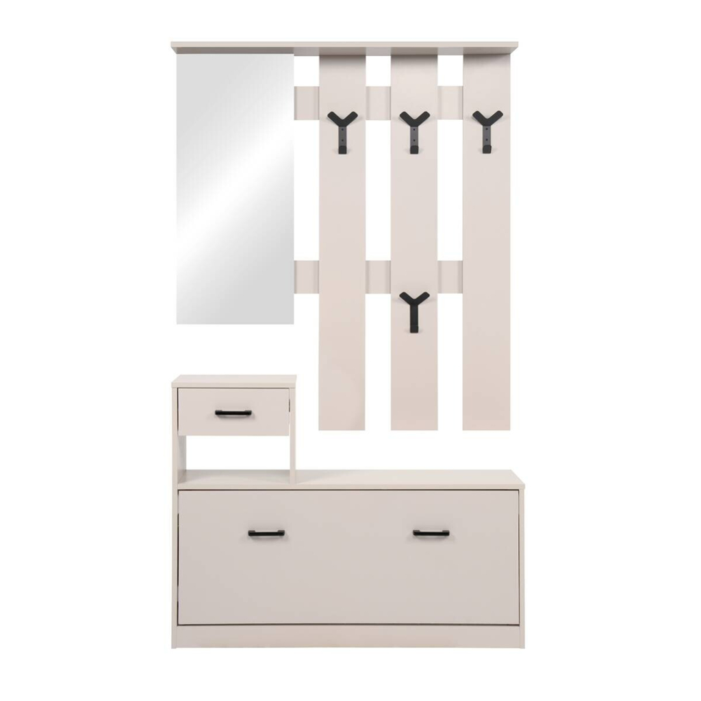 Kompaktgarderobe Garda 41A Kaschmirgrau B/H/T: ca. 100x180x25 cm