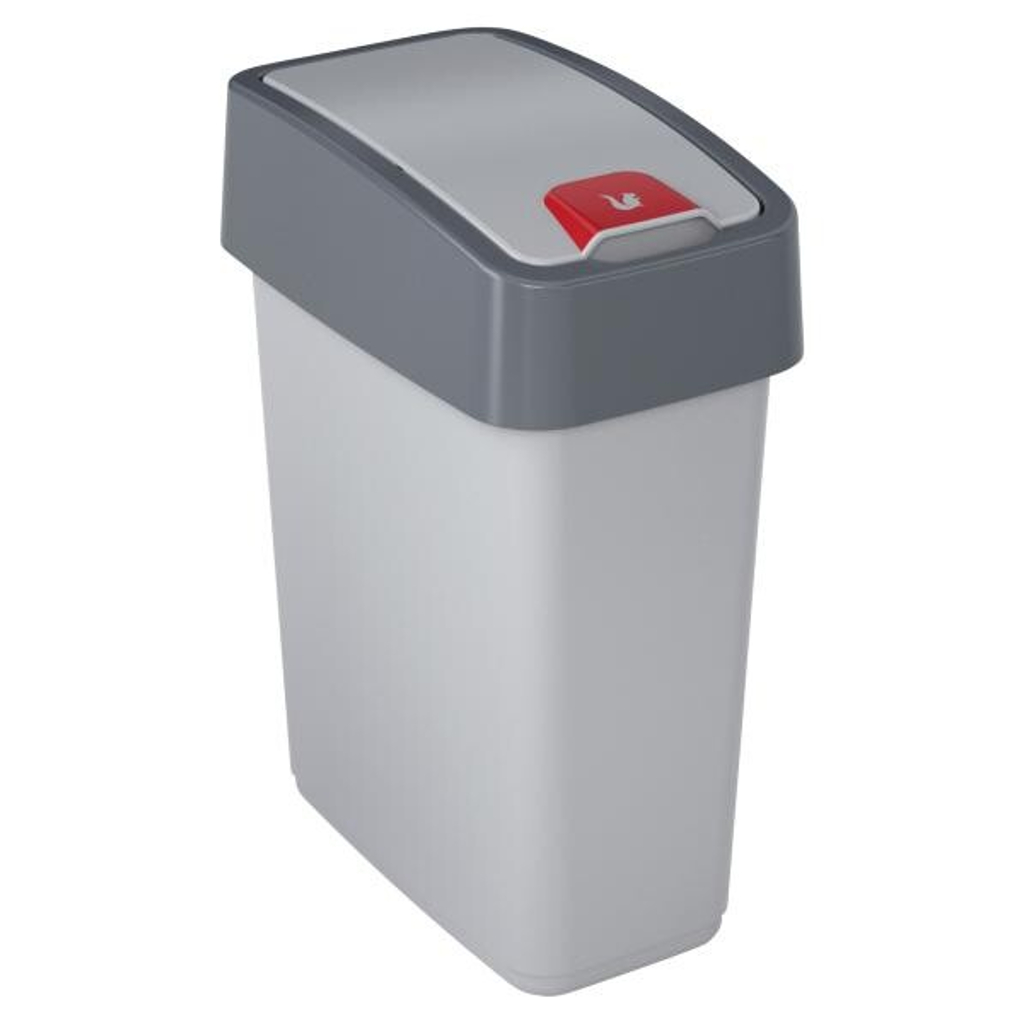 keeeper Abfalleimer silber B/H/L: ca. 29,5x36,5x18 cm