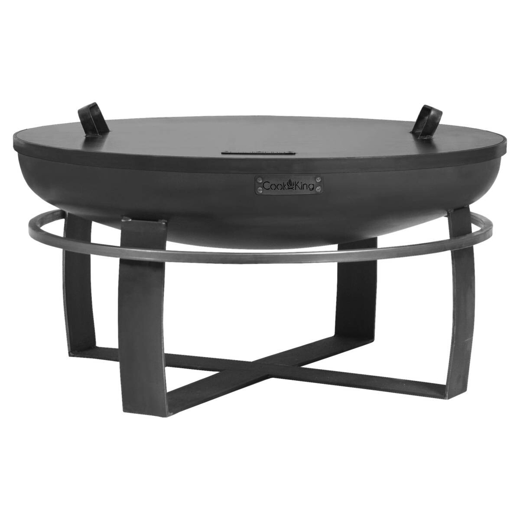 Feuerschale Viking 60 schwarz Stahl B/H/T: ca. 60x36x60 cm