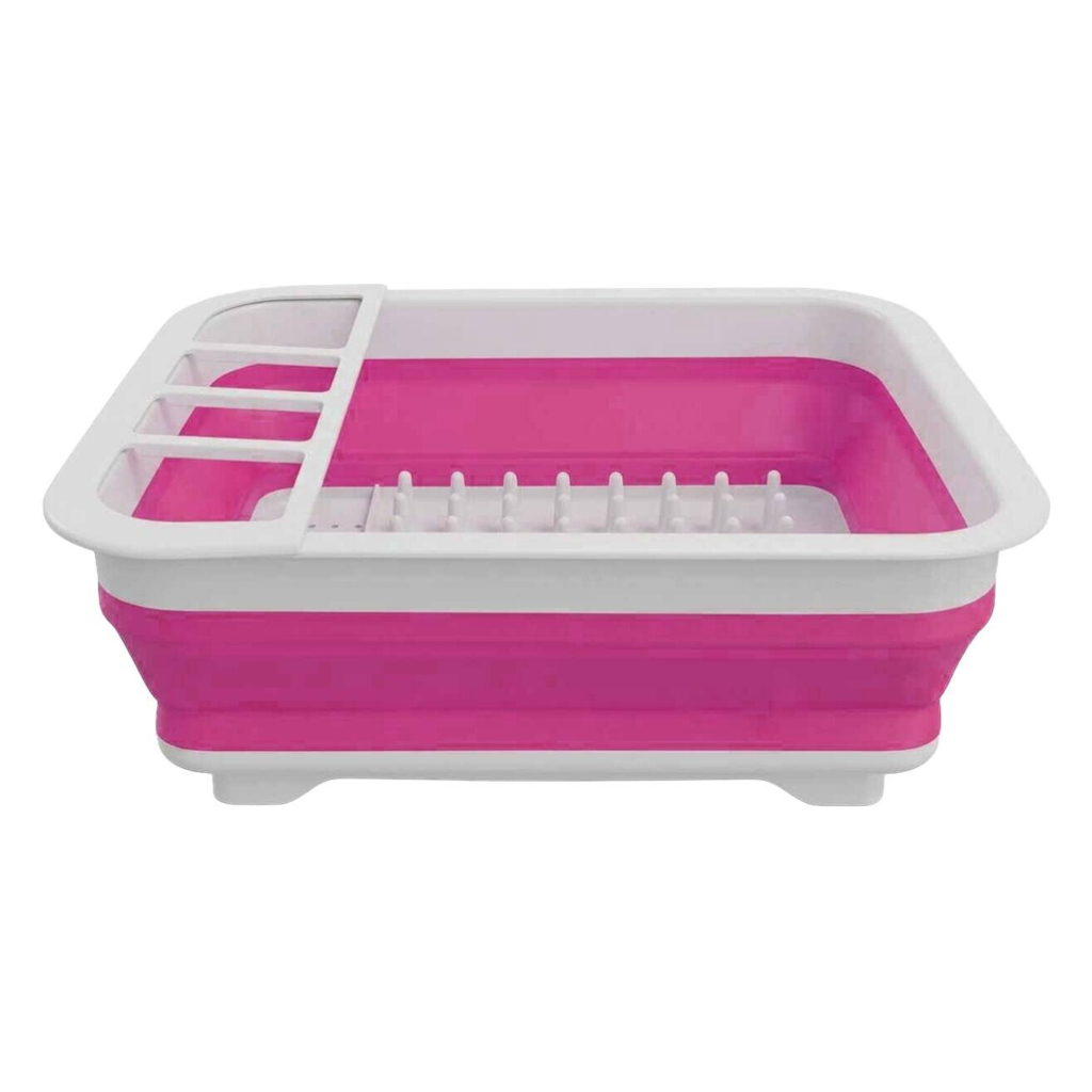 Geschirrabtropfkorb pink Kunststoff B/H/L: ca. 36x31x5 cm