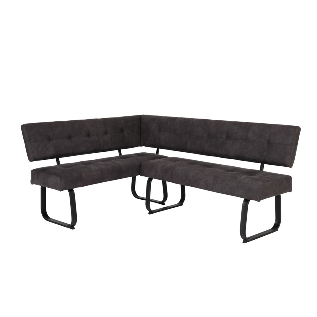 Eckbank Luise anthrazit Vintage B/H/T/L: ca. 152x92x65x202 cm