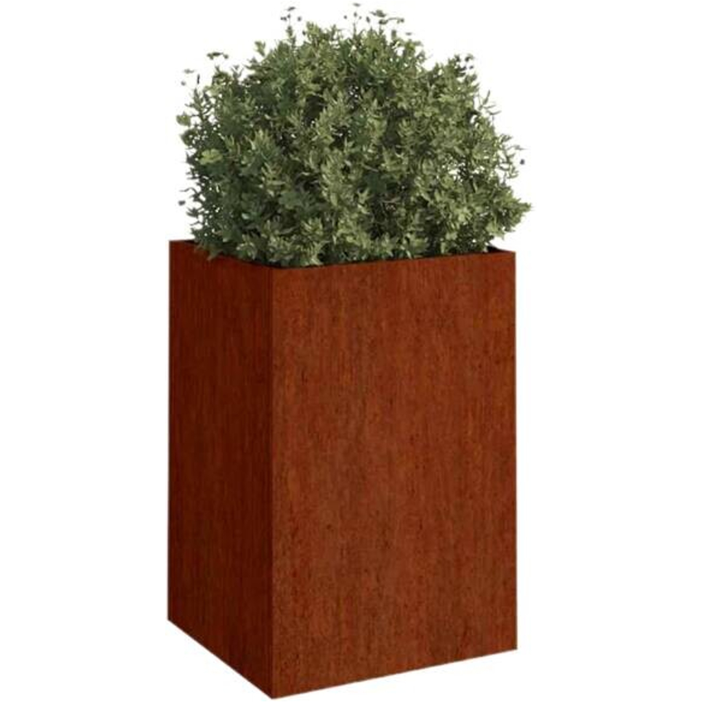 vidaXL Pflanzkübel braun Stahl B/H/L: ca. 38x75x42 cm
