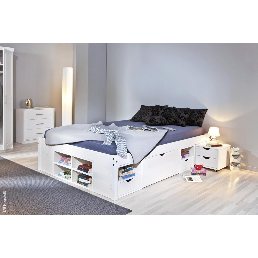 Funktionsbett Till weiß Liegefläche B/L: ca. 180x200 cm