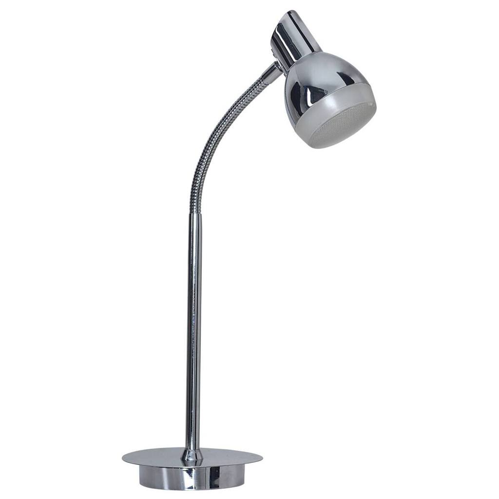 Näve Leuchten LED-Tischleuchte Chrom Kunststoff Metall B/H/T/D: ca. 12x45x12x12 cm