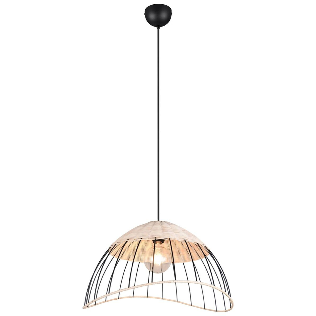 Reality Pendelleuchte schwarz Metall H: ca. 150 cm E27 1 Brennstellen